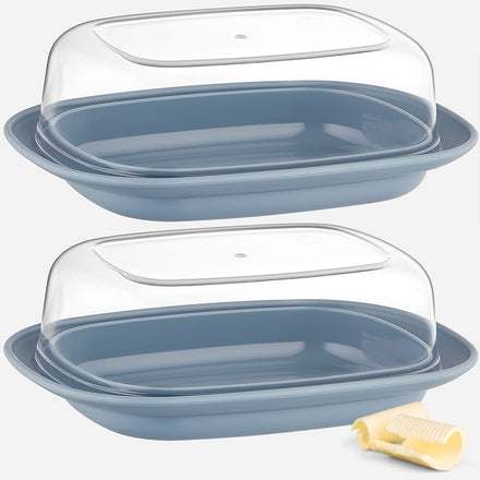 Butterdose mit Deckel Kunststoff - 2 set