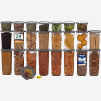 24 mix storage containers with lids 