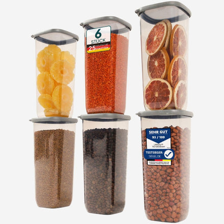 6x1750 ml - Vorratsdosen mit Deckel