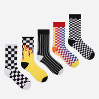 Lines and Cubes Socks midi cut