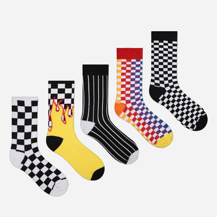 Lines and Cubes Socks midi cut