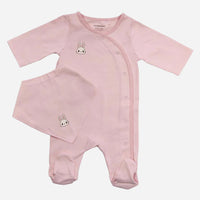Newborn-Overall mit Fuß und Lätzchen (Für den Übergang)