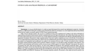 Covid-19 and Anatolian Propolis: A Case Report