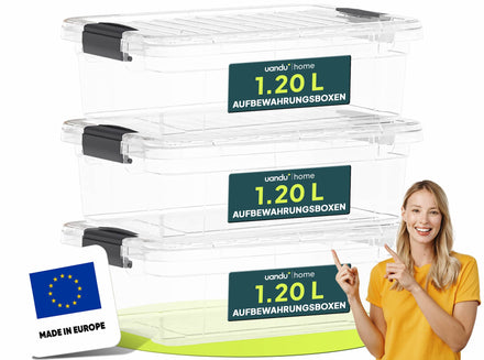 1.2L - Aufbewahrungsboxen mit Deckel